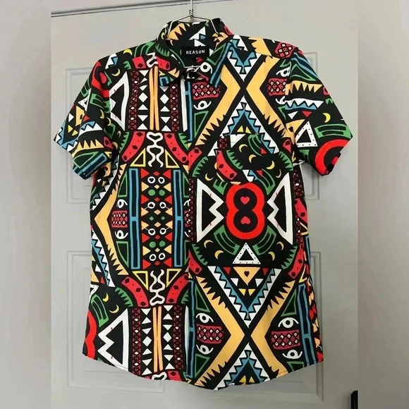 REASON Men’s short sleeve shirt like new in size L - Picture 1 of 5